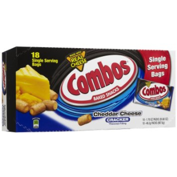 Combos - Cheddar Cheese Crackers - 18 ct