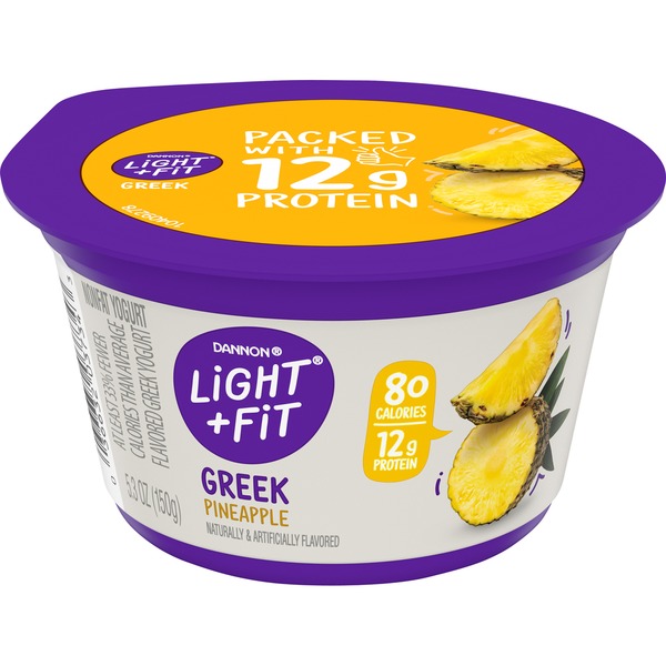 Light N' Fit Blended Original Pineapple Nonfat Yogurt (5.3 oz) Instacart