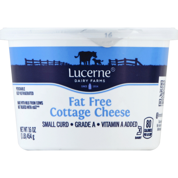 Lucerne Cottage Cheese, Small Curd, Fat Free