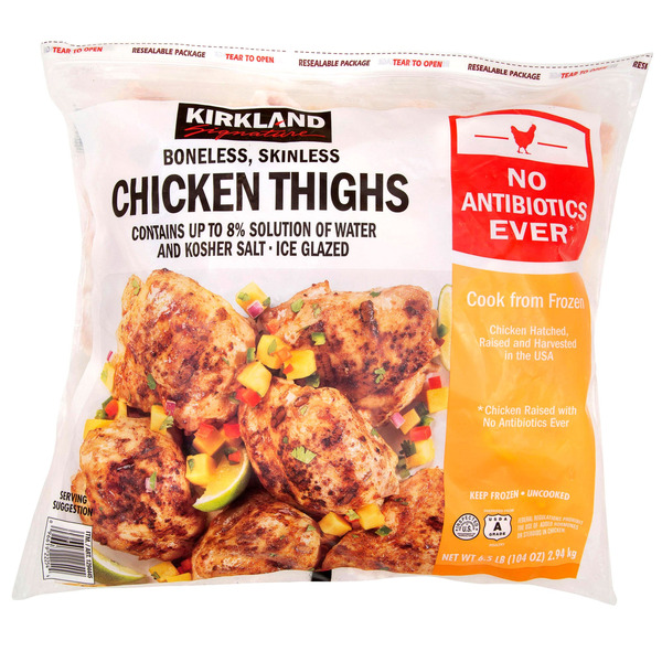 Kirkland Signature Chicken Thighs, Boneless Skinless, 6.5 lbs