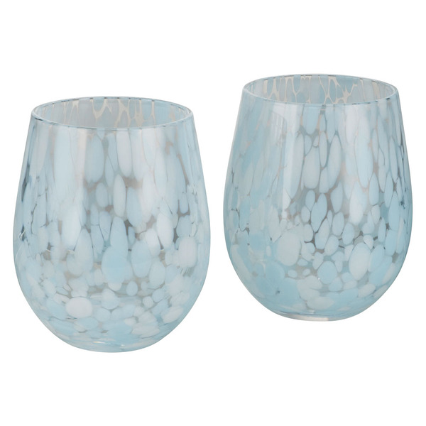Crofton Blue Confetti Tumbler Glassware 2pk Same-Day Delivery or Pickup |  ALDI