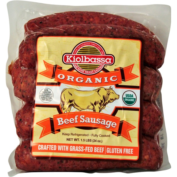 Kiolbassa Organic Beef Sausage (24 oz) from Costco Instacart
