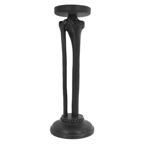 Ashland Bone Pillar Candle Holder, Medium - Black