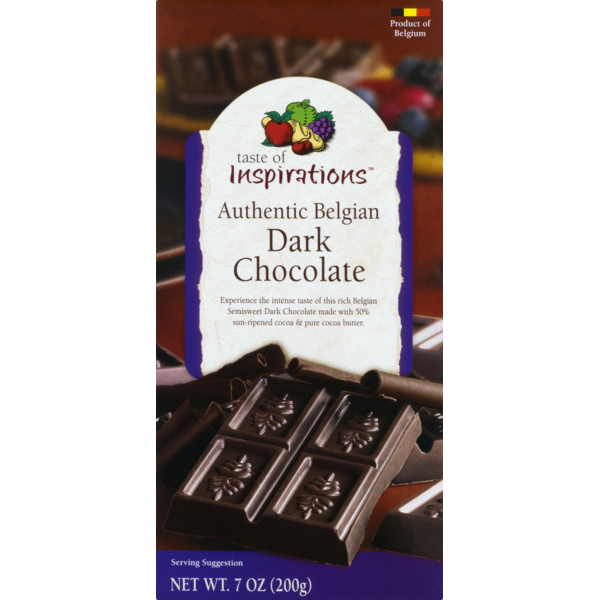 Taste of Inspirations Authentic Belgian Dark Chocolate (7 oz) Instacart