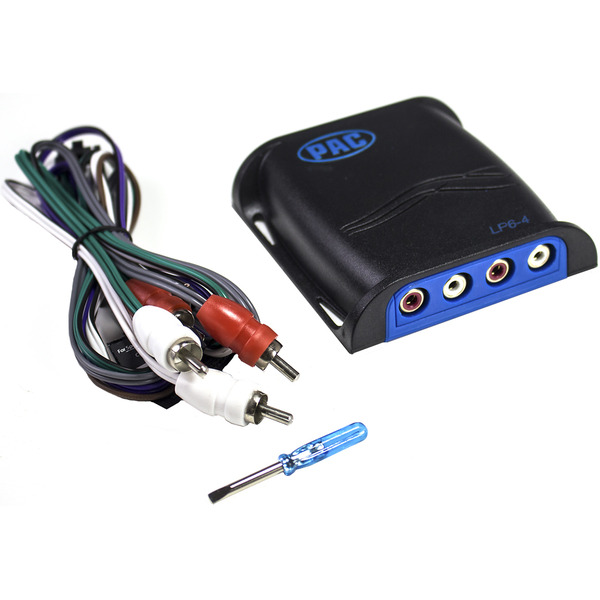 PAC Black 4-Channel Audio Line Output Converter For Adding Amplifier