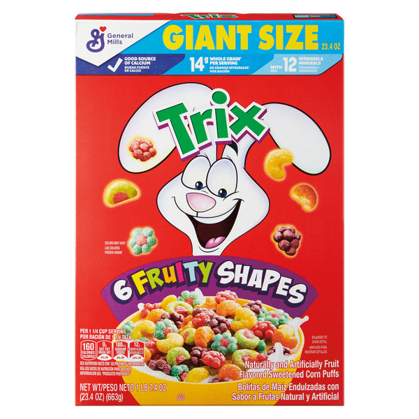 General Mills Trix Fruity Shapes Giant Size Cereal Same-Day