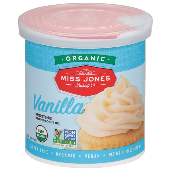 Miss Jones Baking Co. Frosting, with Coconut Oil, Organic, Vanilla