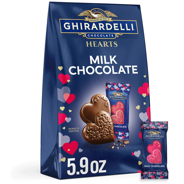 Ghirardelli Milk Chocolate Duet Hearts Same-Day Delivery or Pickup