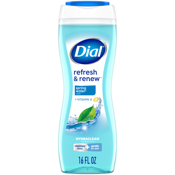 Dial Spring Water Body Wash, Refresh & Renew, Gentle on All Skin