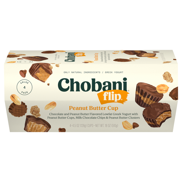 Chobani Greek Lowfat Peanut Butter Cup Yogurt Value Pack
