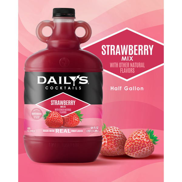 Daily's Daily's Strawberry Cocktail Mix, Half Gallon Bottle Same