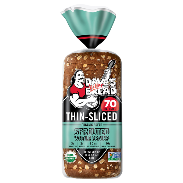 Dave's Killer Bread Sprouted Whole Grains Thin Sliced Organic Bread
