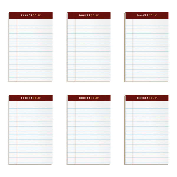 TOPS Docket 50 Sheets Jr. Legal Rule Writing Tablet - 5" x 8"