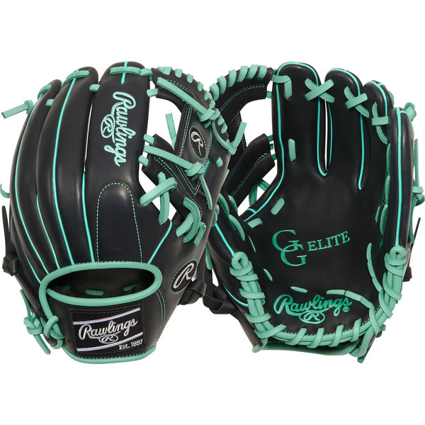 Rawlings 11.5" GG Elite Series Glove, Right Hand Throw - Black/Mint