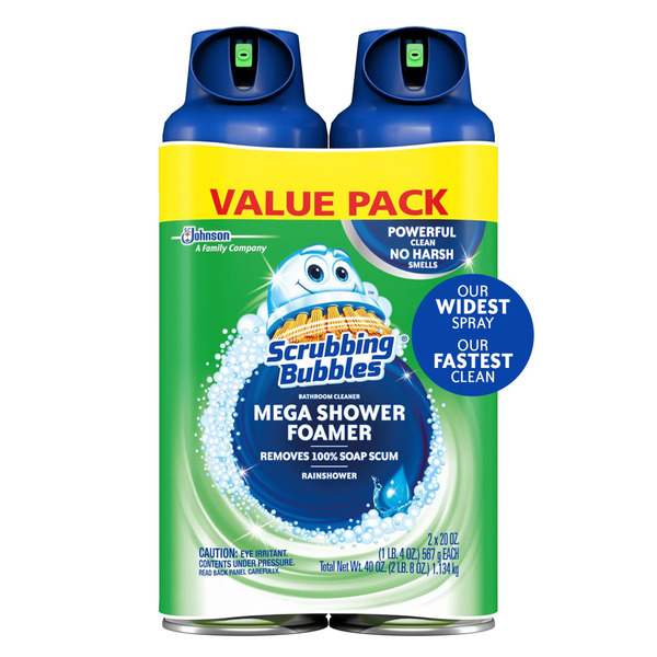 Scrubbing Bubbles 20 Oz. Mega Shower Foamer Aerosol Bathroom Cleaner (2-count)
