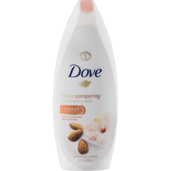 Dove Purely Pampering Nourishing Body Wash Almond Cream with Hibiscus