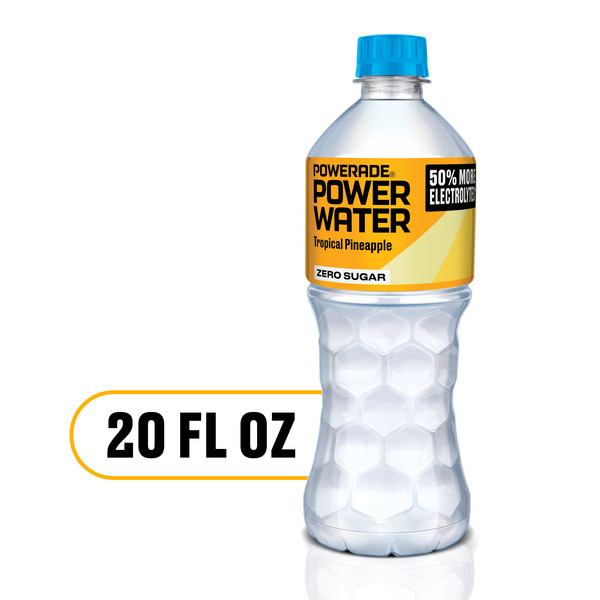 POWERADE Power Water Zero Sugar Tropical Pineapple Flavored Electrolyte Water Bottle