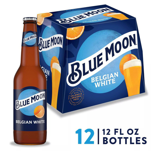 Blue Moon Wheat Ale, 5.4% ABV, 12-pack 12-oz. beer bottles Same