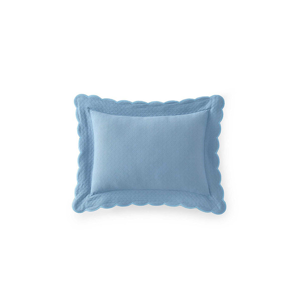 Martha Stewart Scallop Lumbar Throw Pillow, 22 x 18 x 9 in - Blue