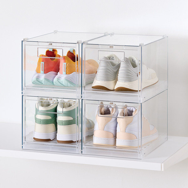 Everything Organizer Drop-Front Shoe Box, 8-1/2 x 12-1/2 in - Clear