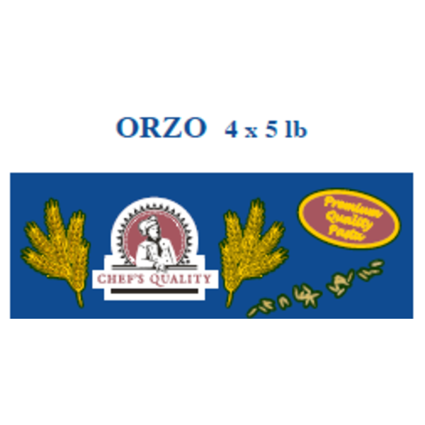 Chef's Quality - Orzo Pasta - 4/5 lbs