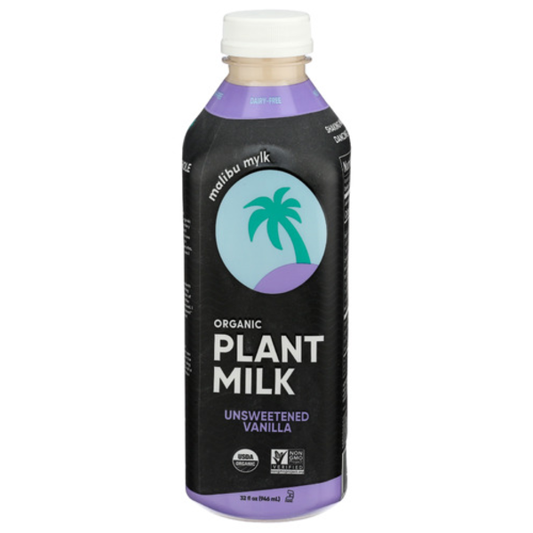 Malibu Mylk Vanilla Unsweetened, Organic Plant Milk Same-Day