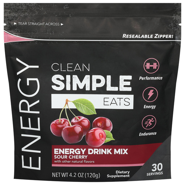 Clean Simple Eats Energy Drink Mix, Sour Cherry Same-Day Delivery