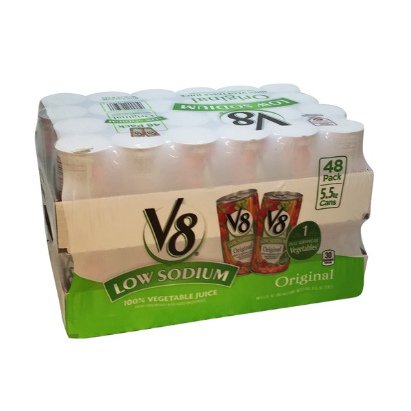 V8 Original Low Sodium 100 Vegetable Juice (5.5 oz) from Costco