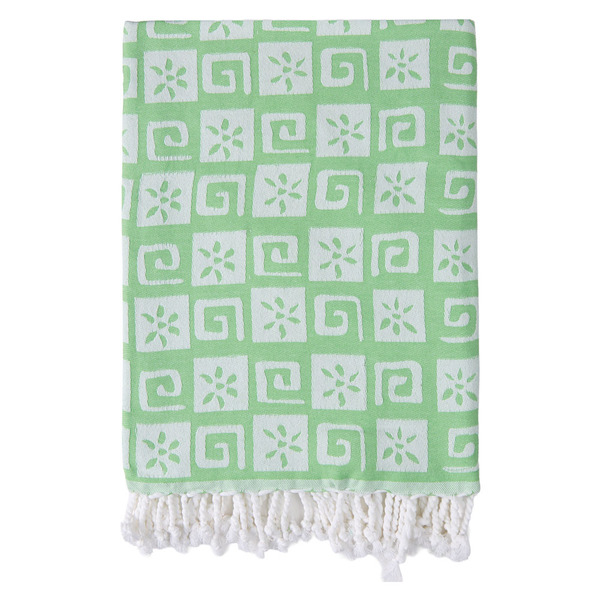 KIRKTON HOUSE Beach Cloud Towel, Green AOP Same-Day Delivery or