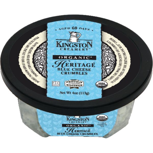 Kingston Creamery Organic Heritage Blue Cheese Crumbles