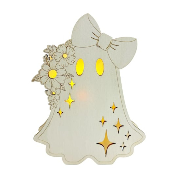 Make Market Flower Ghost DIY LED Wood Decor