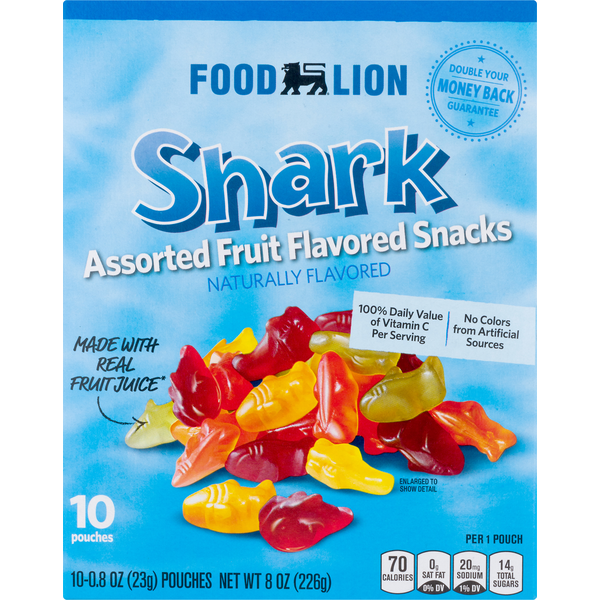 Food Lion Fruit Flavored Snacks, Shark, Assorted (10 each) Instacart