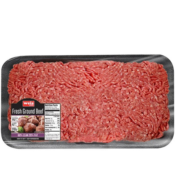 Weis Quality 80% Lean Ground Beef Family Pack