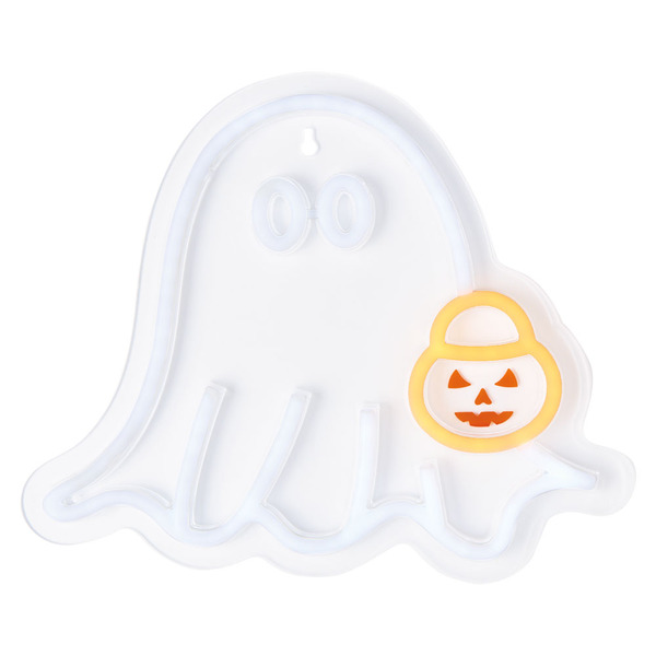 ALDI The Halloween Collection Halloween Neon Sign, Ghost Same-Day