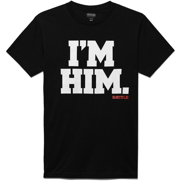 Battle Sports I'M HIM T-Shirt, Small - Black & White