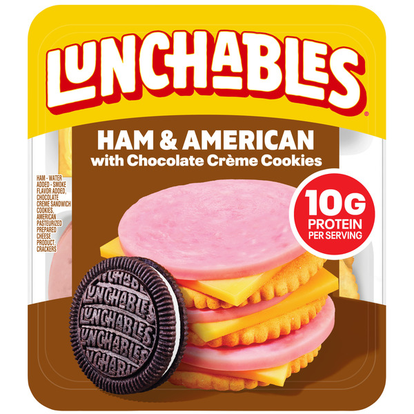 Lunchables Ham & American with Chocolate Creme Cookies