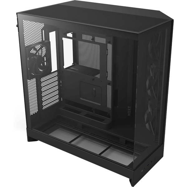 NZXT H9 Flow 2025 ATX Mid-Tower Dual-Chamber PC Case - Black