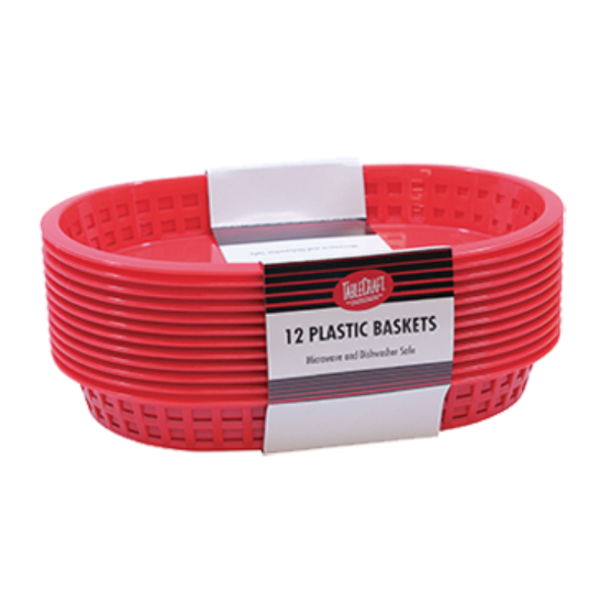 TableCraft - #C1076R Red Chicago Basket 10.625" x 7.1875" x 1.4375", 12 CT