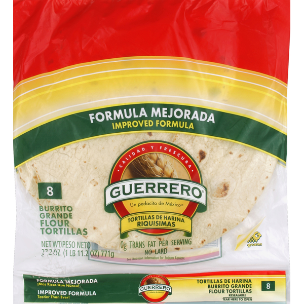 Guerrero Burrito Grande Flour Tortillas (8 ct) from Walmart Instacart