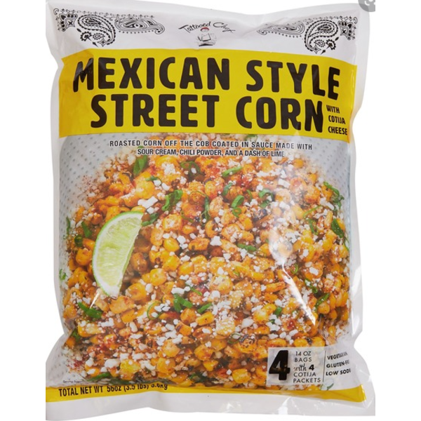 Tattooed Chef Street Corn with Cotija Cheese, Mexican Style Same