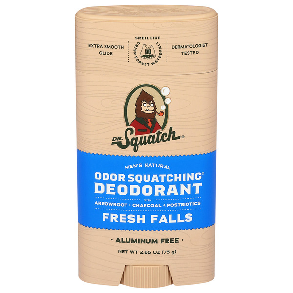 Dr. Squatch Deodorant, Fresh Falls, Aluminum Free Same-Day