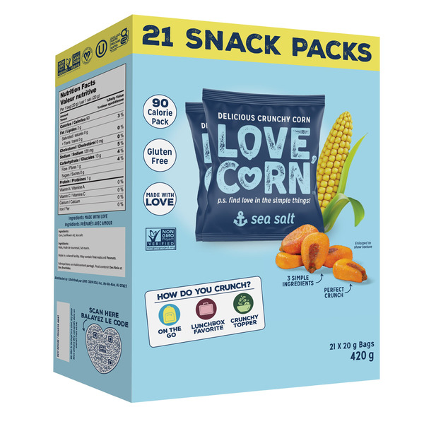 LOVE CORN Sea Salt Crunchy Corn Multi Pack