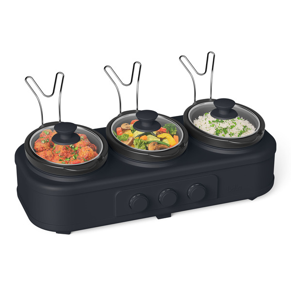 Bella Savor Triple Slow Cooker - Slate
