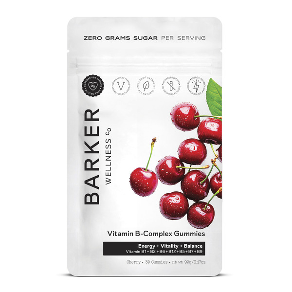 Barker Wellness Cherry Vitamin B Complex Gummies Same-Day Delivery