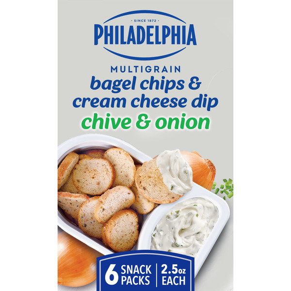 Philadelphia Snack Sam's Club Philadelphia Multigrain Bagel Chips & Chive & Onion Cream ...