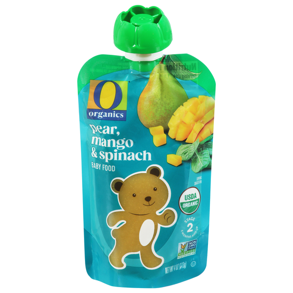 O Organics Stage 2 Pear, Mango & Spinach Baby Food