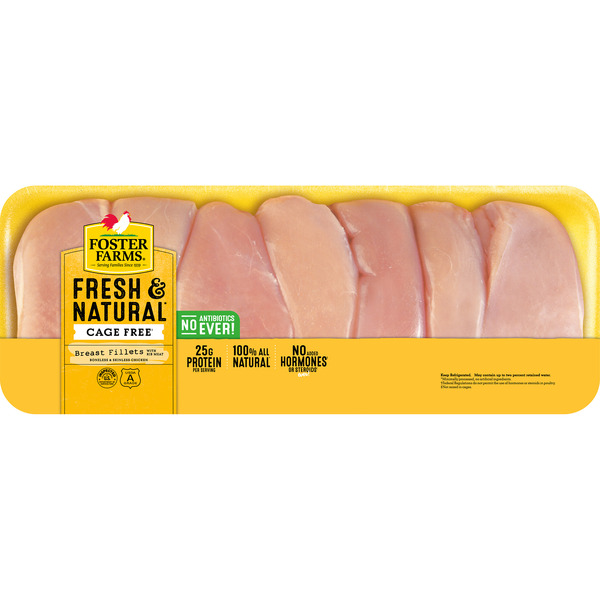 Foster Farms Fresh & Natural Boneless Skinless Chicken Breast Fillet Value Pk