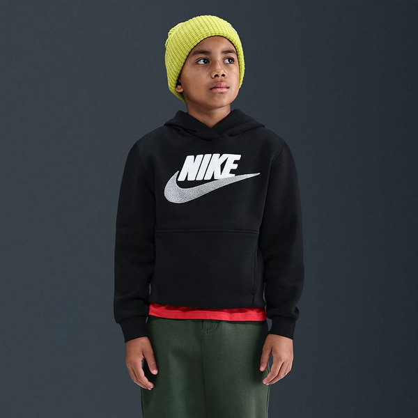 Nike Kids' Sportswear Club Fleece Hoodie, XL - Black