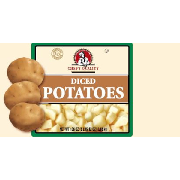 Chef's Quality - Diced White Potatoes - #10 cans