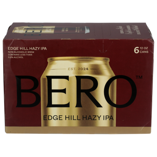 Bero Brewing Edge Hill Hazy IPA Non-Alcoholic Beer 6 Pack